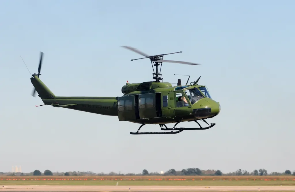 An Old Huey Military Helicopter that is still in use today