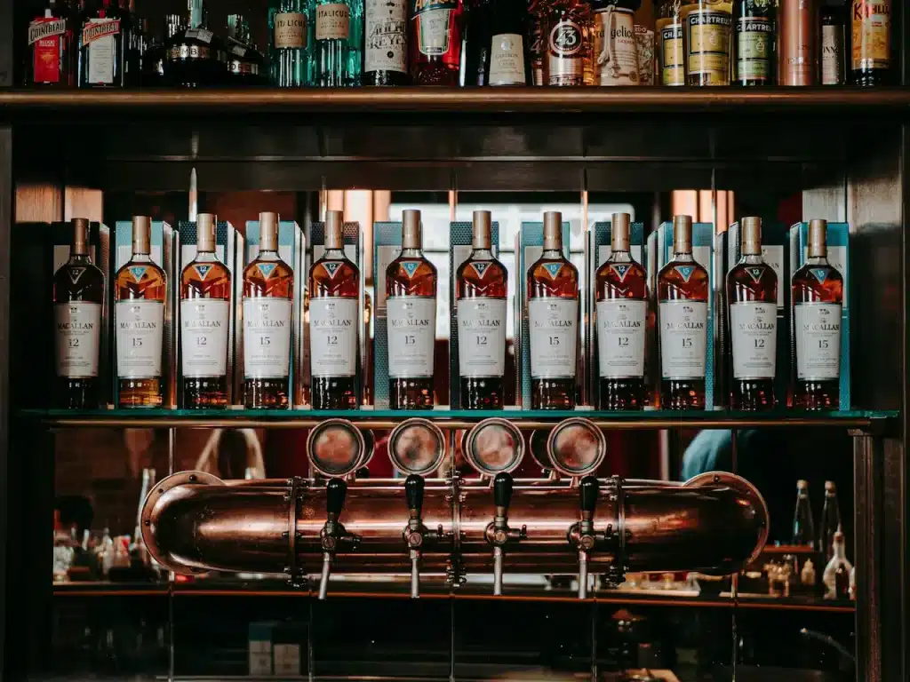 Liquor Bottles on the Shelf