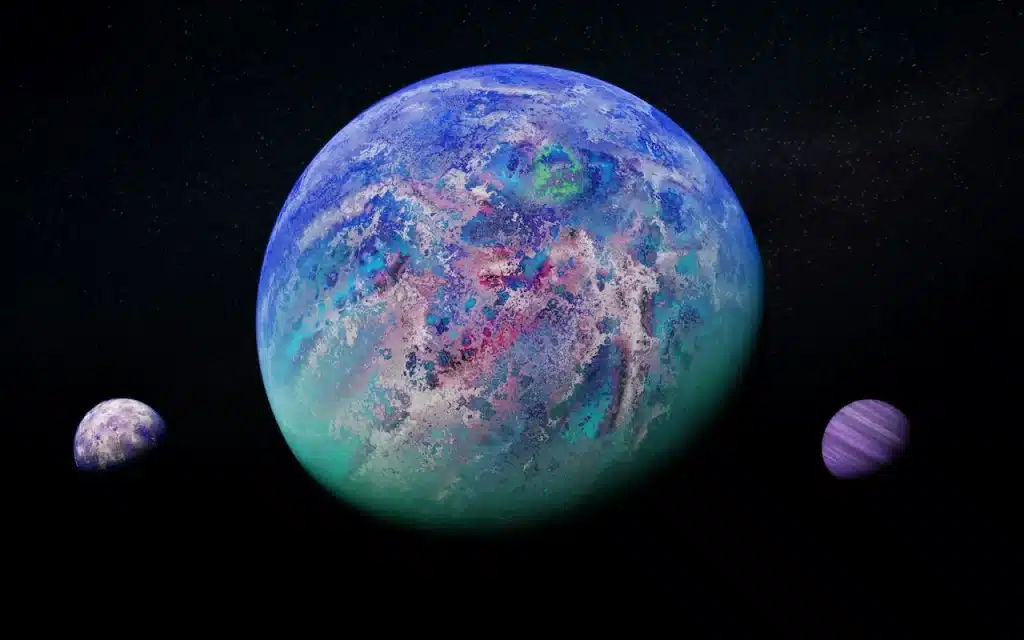 Two Planets on Different Side