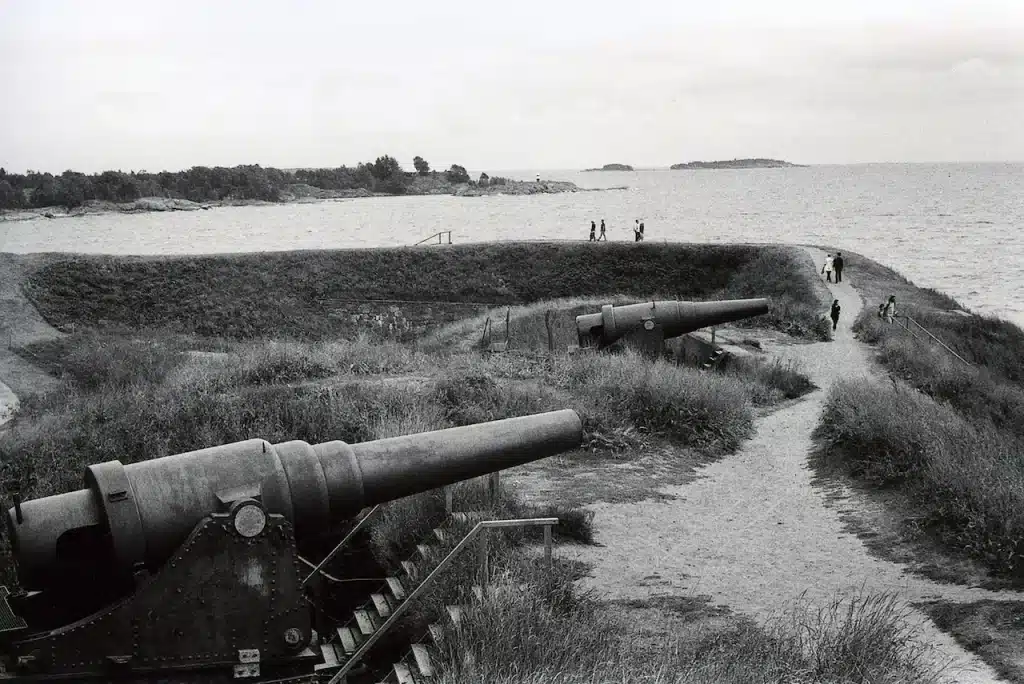 WWII Cannon on Normandy Beach