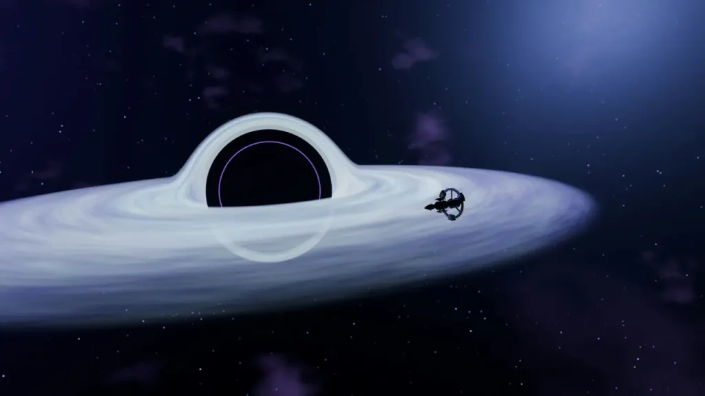 A Spacecraft Near a Black Hole 