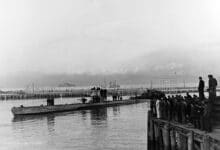 Nazi U-boat wreck: German Type Vii Submarine At Trondheim Norway During World 2