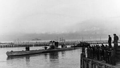 Nazi U-boat wreck: German Type Vii Submarine At Trondheim Norway During World 2